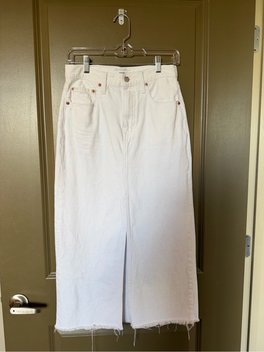 Pistola White Denim Maxi Skirt